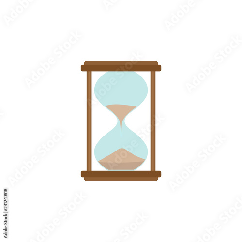 Hourglass icon. Office working abstract sign of sandclock on a white background for design.