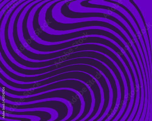 Abstract pattern. Texture with wavy, curves lines. Optical art background. Vector illustration  