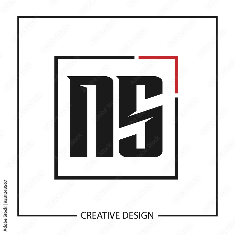 Initial Letter NS Logo Template Design Vector Illustration Initial Letter NS Logo Template Design Vector Illustration