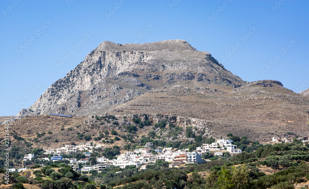 Mountain village near Plakias resort, Crete island, Greece