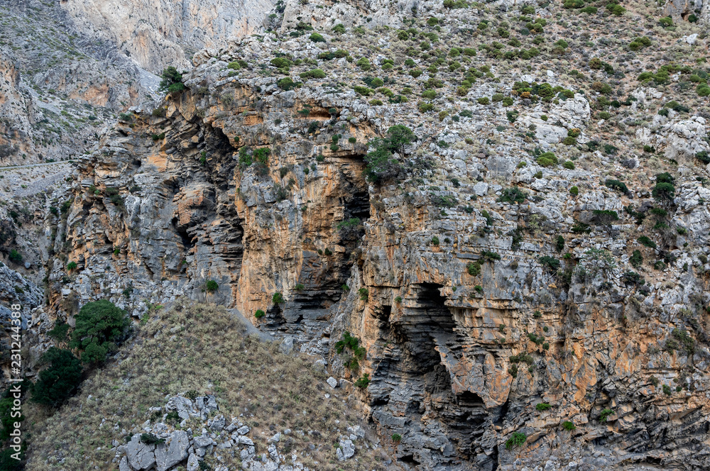 Kourtaliotiko gorge (canyon), Crete island, Greece