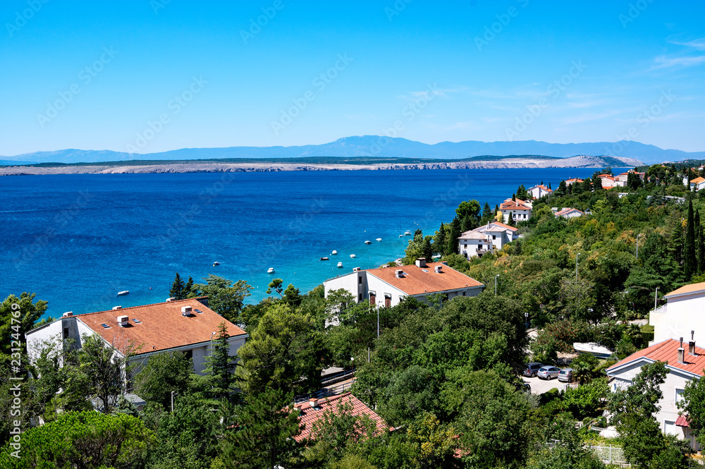 Resort area in the North Adriatic sea coast of Croatia