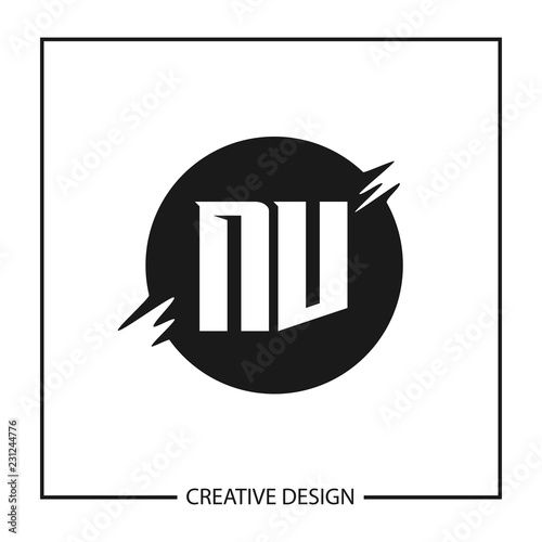 Initial Letter NV Logo Template Design Vector Illustration