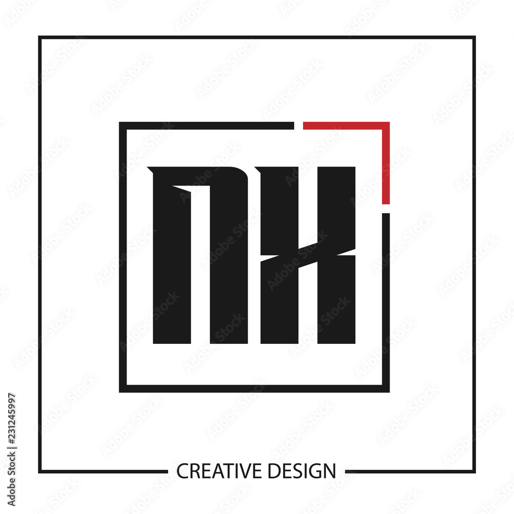 Initial Letter NX Logo Template Design Vector Illustration Initial Letter NX Logo Template Design Vector Illustration