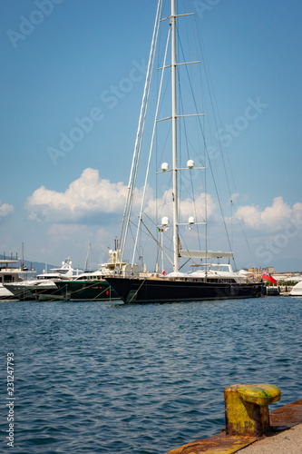 Yacht in Harbour in castellammare di stabia  Italy