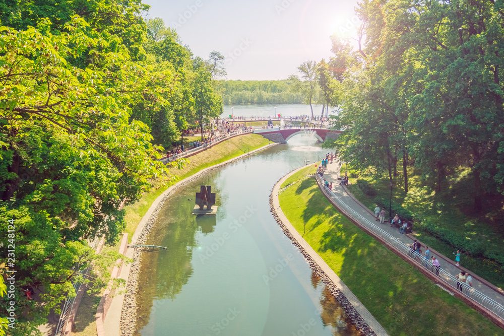 Fototapeta premium Gomel city park from above