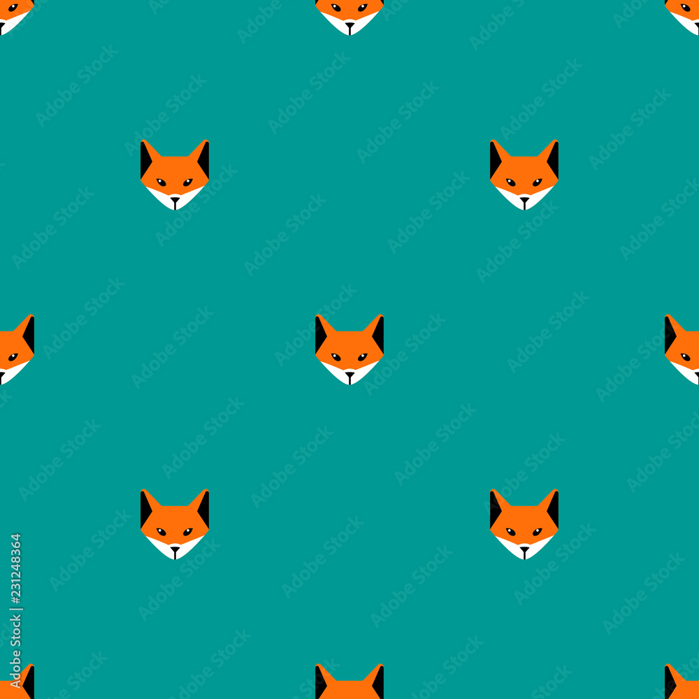 Obraz premium Seamless pattern with foxes