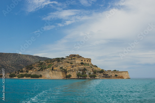 View on Spinalonga from boat