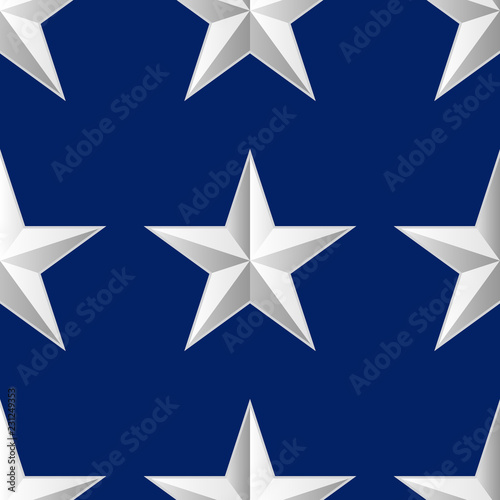 Seamless stars on fabric as background. EPS10 vector illustration.