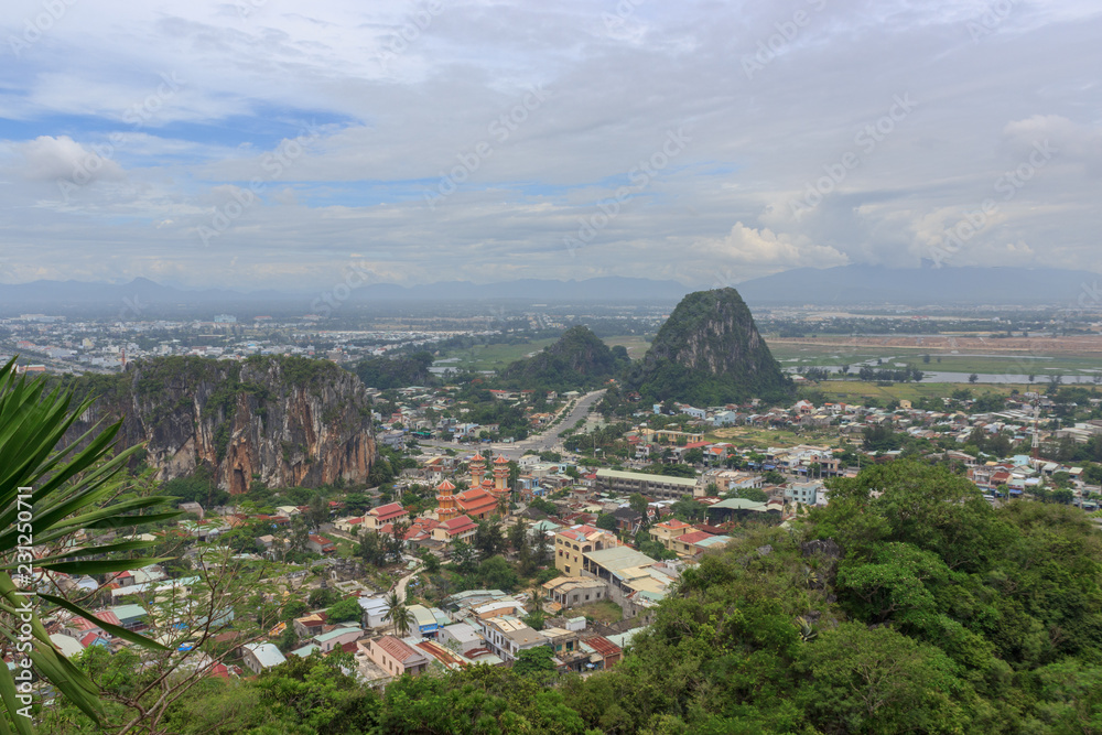 Fototapeta premium View from marble mountains da nhang, vietnam