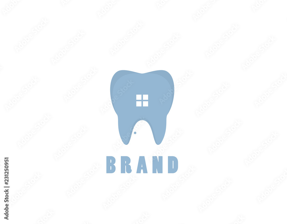 Dental house logo - illustration