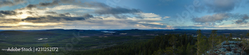 View from mount Vithatten in Vasterbotten in Sweden