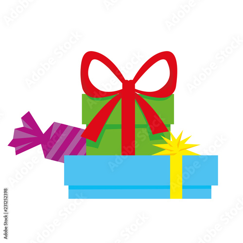 holiday package gifts vector sign