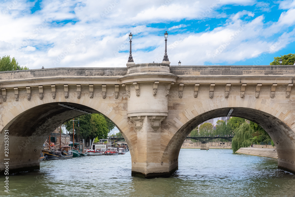 Paris, the Pont-Neuf, beautiful bridge on the Seine
