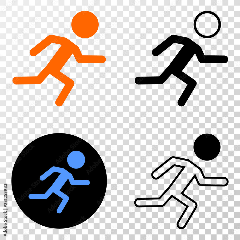 Running boy EPS vector pictograph with contour, black and colored versions. Illustration style is flat iconic symbol on chess transparent background. Running boy EPS vector pictograph with contour, black and colored versions. Illustration style is flat iconic symbol on chess transparent background.