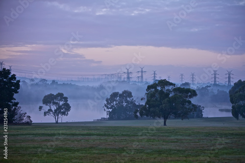 Obraz na płótnie Electrical Pylons w salonie
