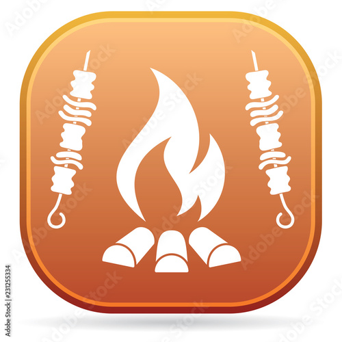 Grilled kebab icon