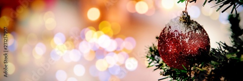 Photography Composite image of christmas yellow circle lights