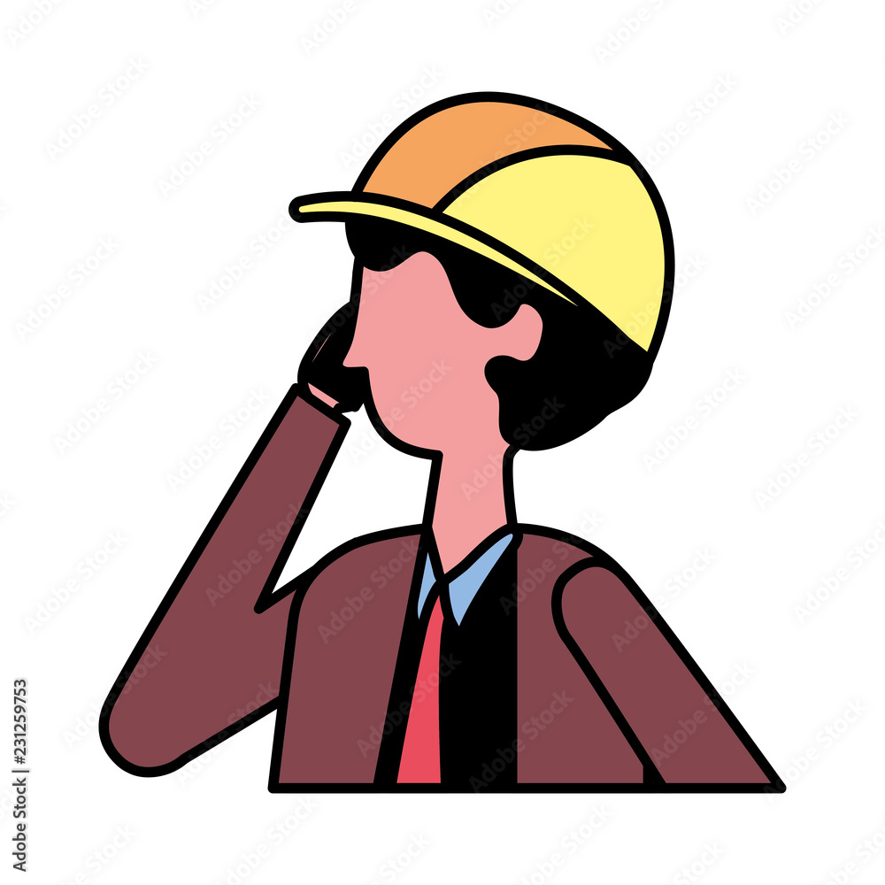 architect employee labor on white background architect employee labor on white background