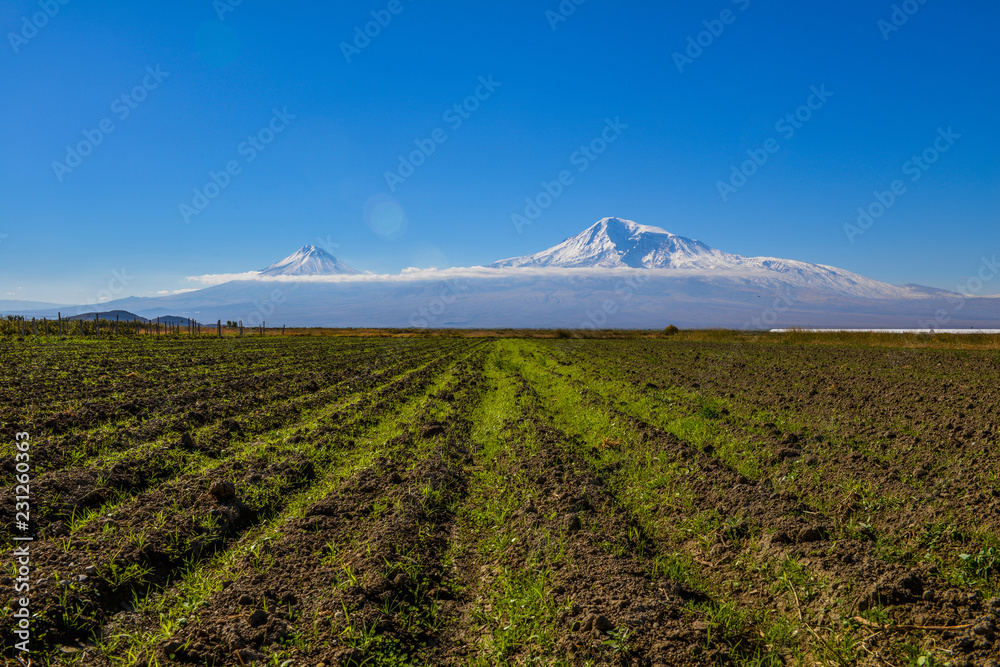 A scenic view of Mout Ararat from Armenia A scenic view of Mout Ararat from Armenia