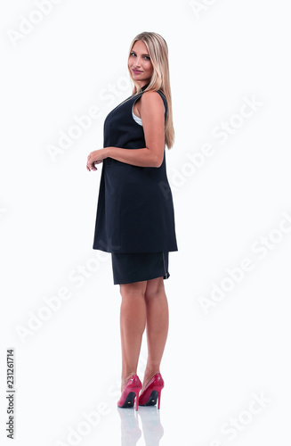 side view.full-length portrait of Executive businesswoman. © ASDF