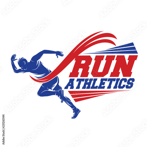 Running and Marathon Logo Vector