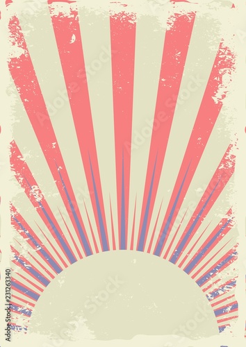 grunge vintage background with sunbeams