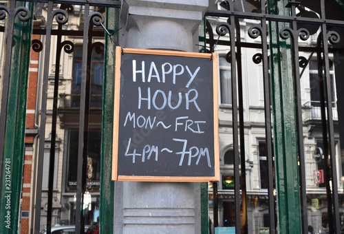 happy hour sign for drinking more