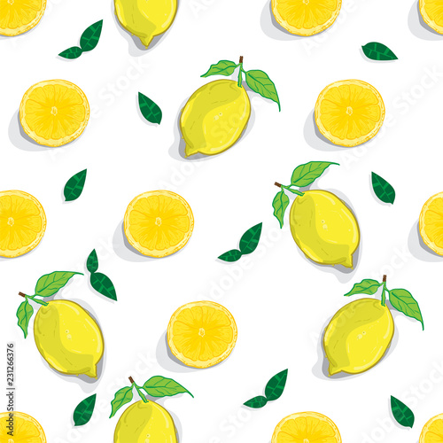 fruit pattern background graphic lemon