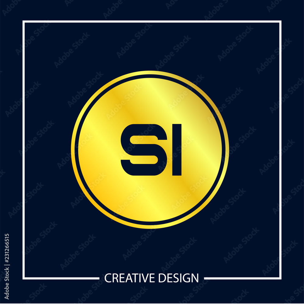 Initial Letter SI Logo Template Design Vector Illustration Initial Letter SI Logo Template Design Vector Illustration