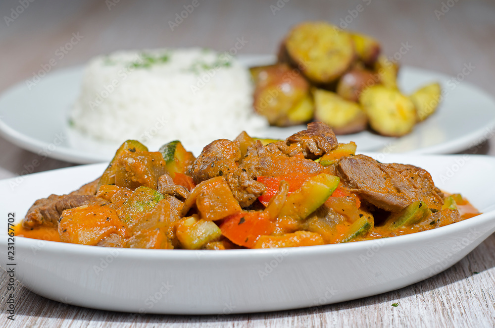 stew of meat with rice