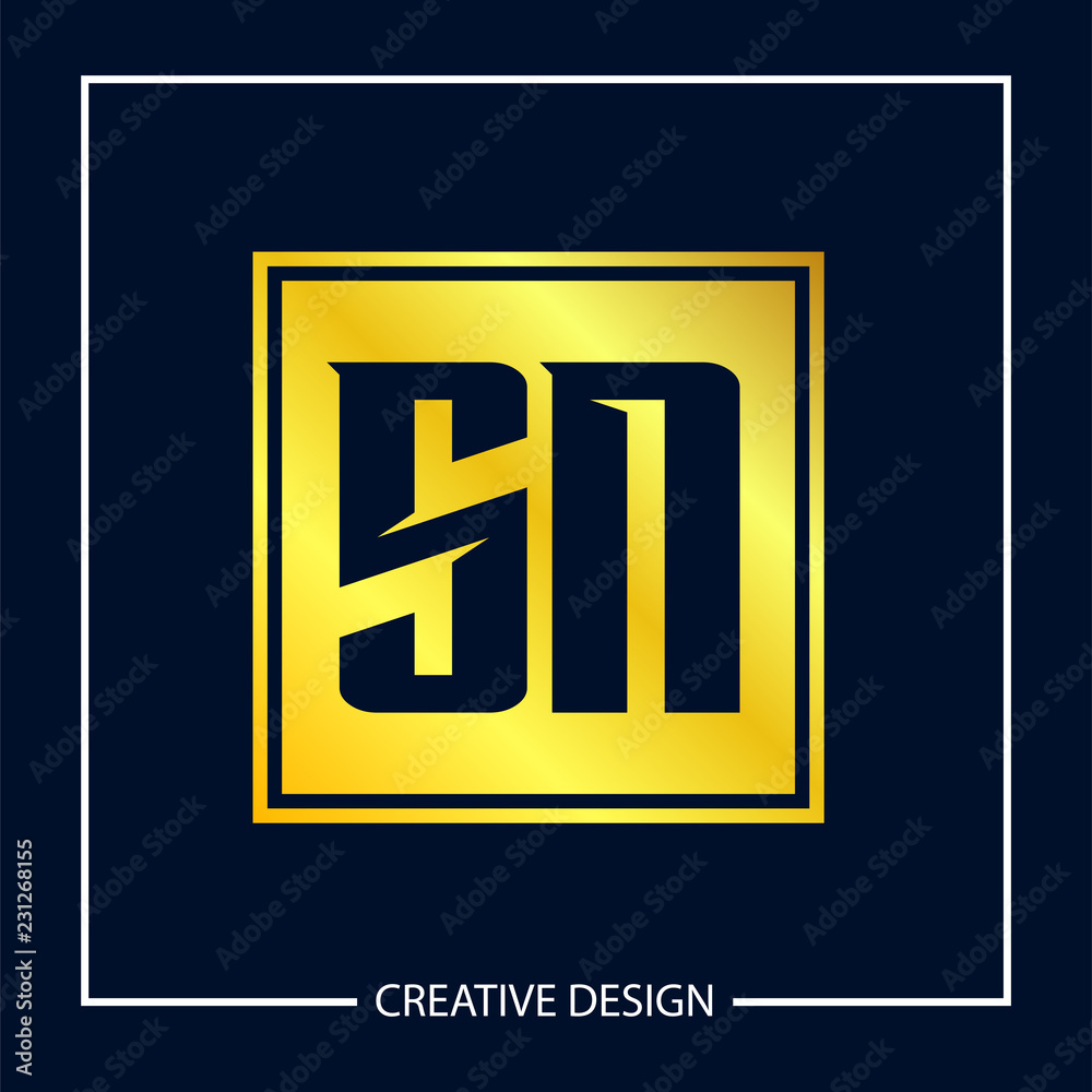 Initial Letter SN Logo Template Design Vector Illustration Initial Letter SN Logo Template Design Vector Illustration