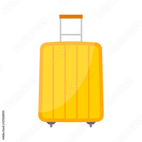 Yellow wheeled travel bag with luggage