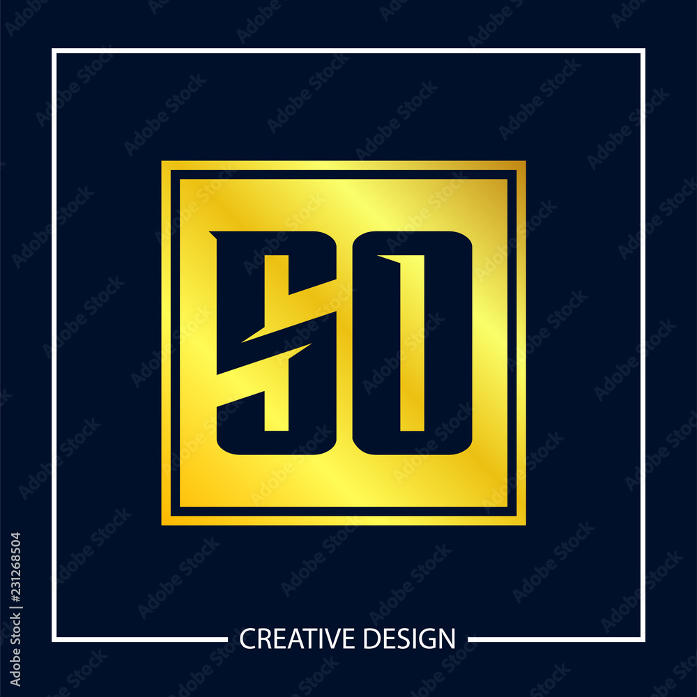 Initial Letter SO Logo Template Design Vector Illustration