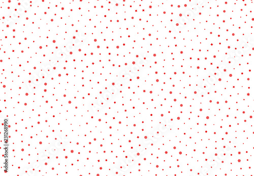 Winter seamless pattern background with red snowflake
