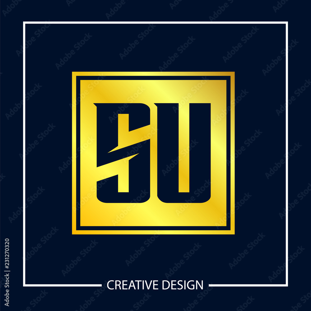 Initial Letter SU Logo Template Design Vector Illustration Initial Letter SU Logo Template Design Vector Illustration