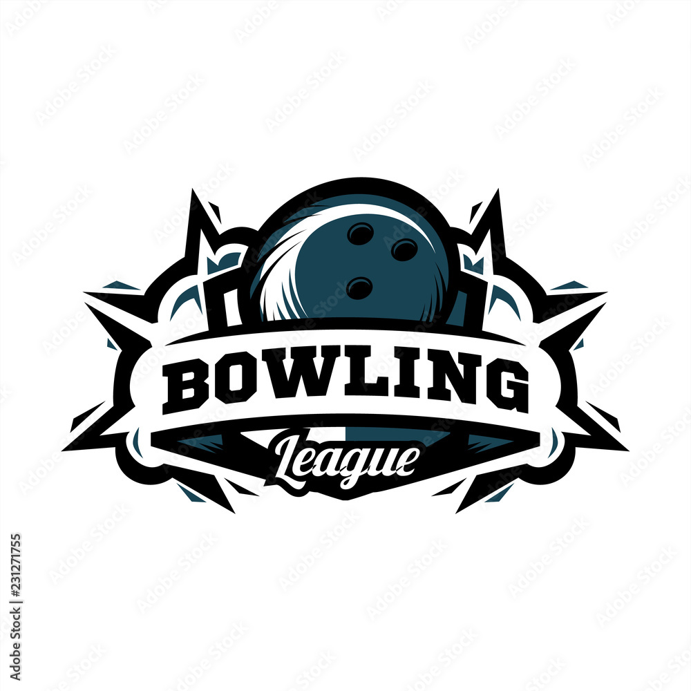 Bowling League Logo 01 Stock Vector Adobe Stock