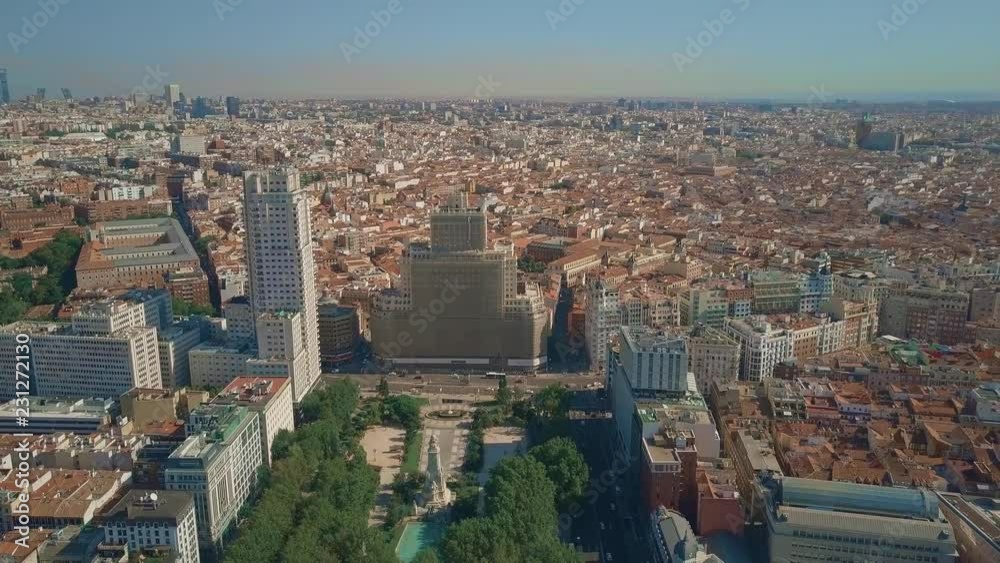 custom made wallpaper toronto digitalAerial view ofMadrid cityscape from Plaza de Espana square, Spain