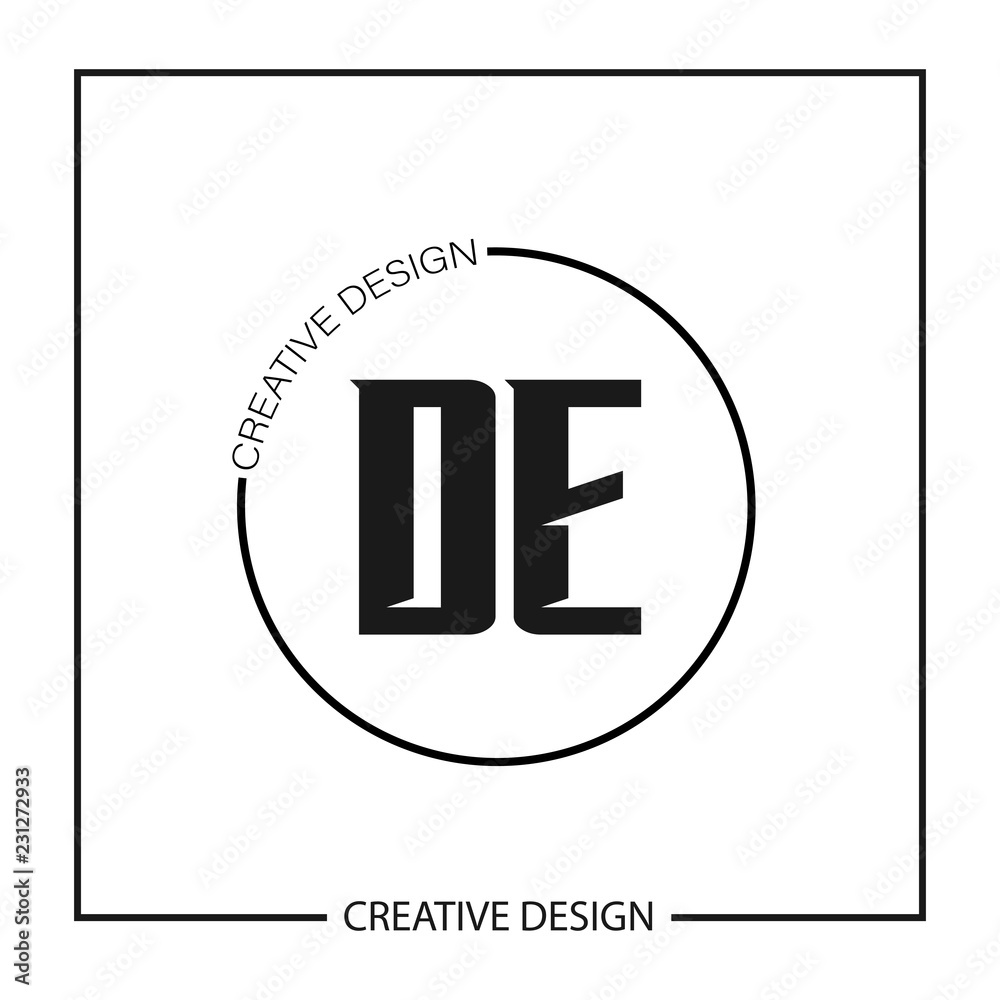Initial Letter DE Logo Template Design Vector Illustration Initial Letter DE Logo Template Design Vector Illustration
