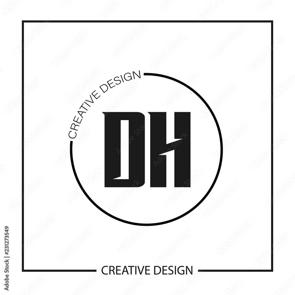 Initial Letter DH Logo Template Design Vector Illustration