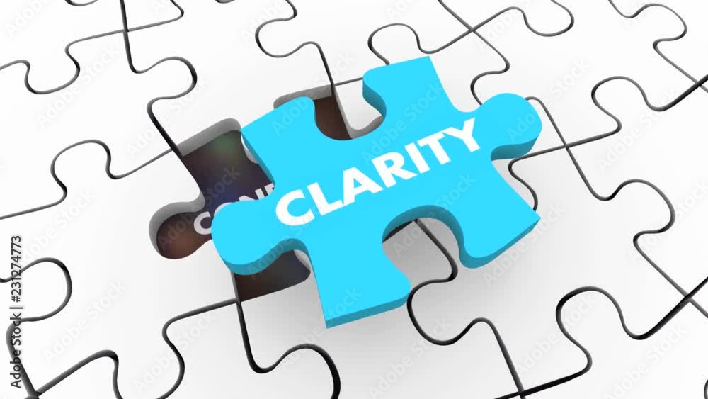 Clarity Vs Confusion Puzzle Pieces Words 3d Animation Clarity Vs Confusion Puzzle Pieces Words 3d Animation