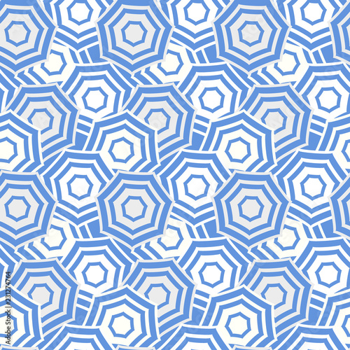 Vector colorful geometric pattern with striped umbrellas