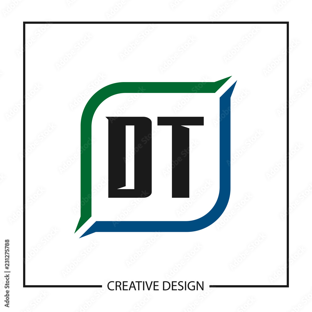 Initial Letter DT Logo Template Design Vector Illustration Initial Letter DT Logo Template Design Vector Illustration