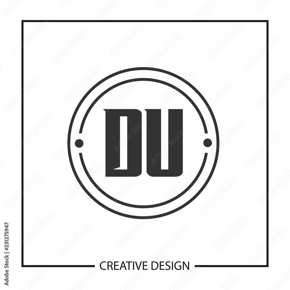 Initial Letter DU Logo Template Design Vector Illustration