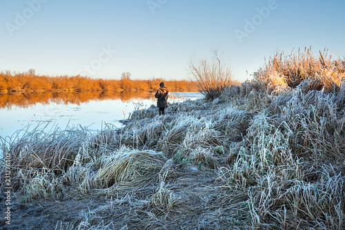 Chik river in autumn. Kolyvan district, Novosibirsk region, Western Siberia, Russia photo