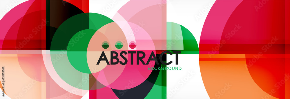 Vector fantastic circle modern geometric background template