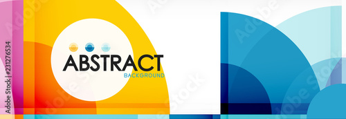 Vector fantastic circle modern geometric background template