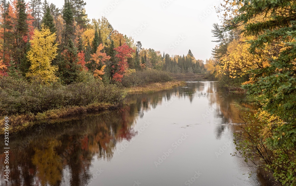 Autumn Reflections on the Wisconsin River Autumn Reflections on the Wisconsin River