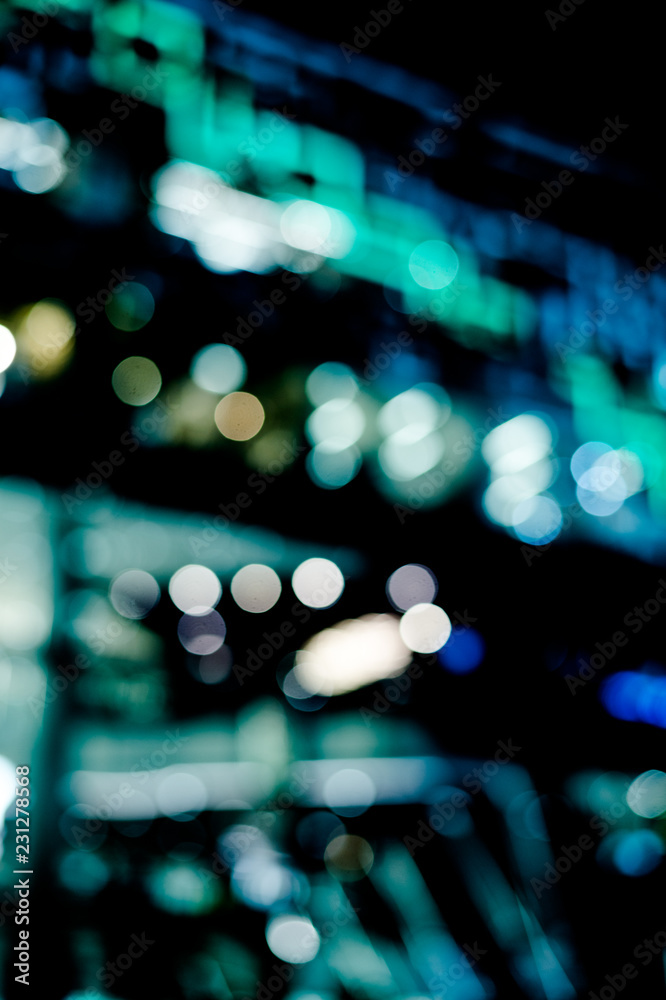 Fototapeta premium beautiful bokeh lighting in urban city