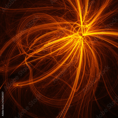 Abstract power spark fractal background